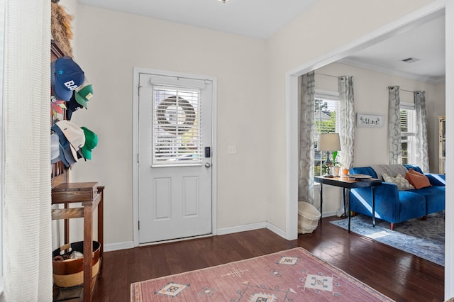 1821 Towne St, Johns Island, SC 29455 - entryway featuring hardwood / wood-style floors and baseboards