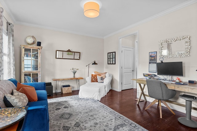 1821 Towne St, Johns Island, SC 29455 - office area featuring ornamental molding and wood finished floors