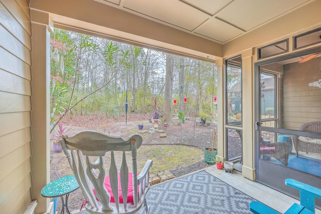 view of sunroom / solarium