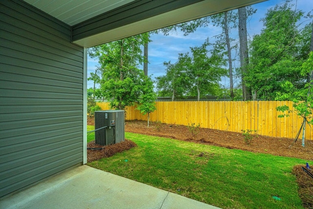 902 Twin Rivers Dr, Wando, SC 29492 - view of yard with a patio, central AC, and fence
