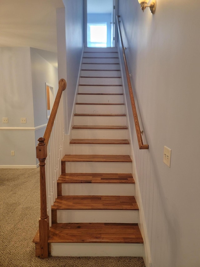 stairway with carpet