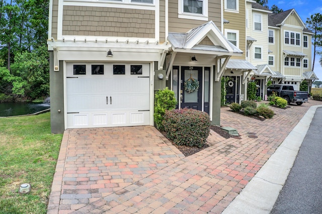 view of front of home featuring a garage