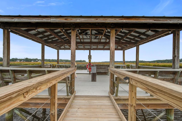 view of dock