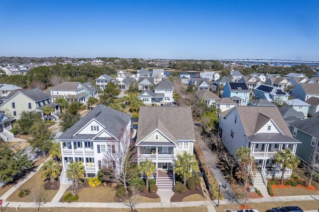 bird's eye view with a residential view