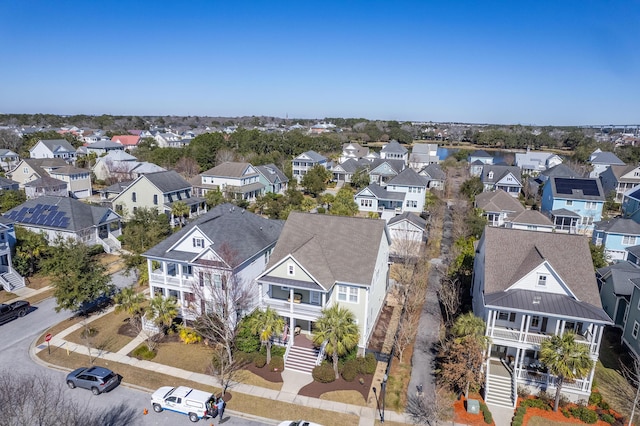 bird's eye view with a residential view