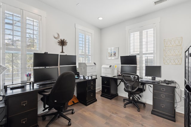 137 Bratton Cir, Mount Pleasant, SC 29464 - office area featuring healthy amount of natural light, wood finished floors, recessed lighting, and baseboards
