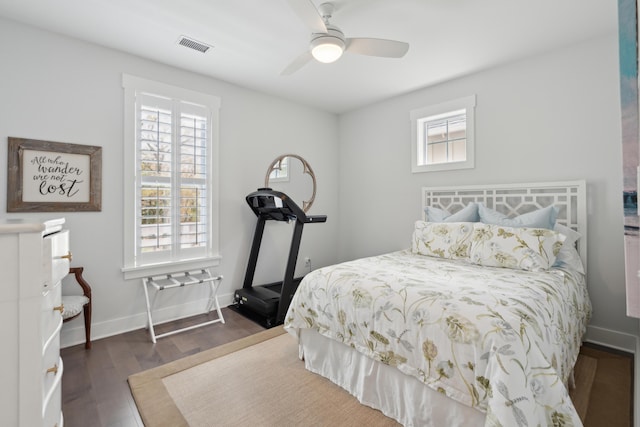 137 Bratton Cir, Mount Pleasant, SC 29464 - bedroom featuring wood finished floors, baseboards, and ceiling fan