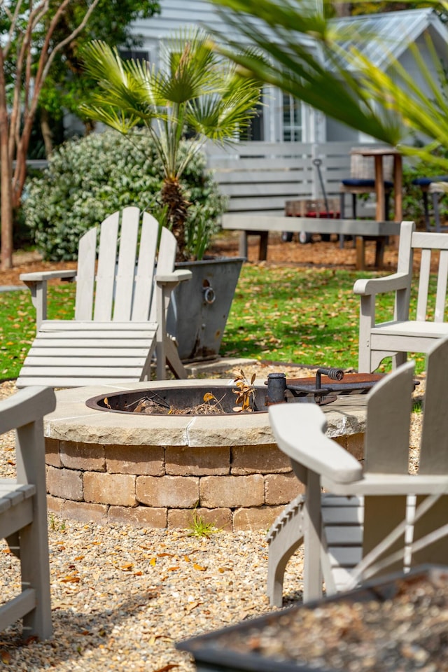 137 Bratton Cir, Mount Pleasant, SC 29464 - view of yard featuring an outdoor fire pit