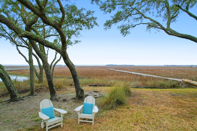 view of yard featuring a rural view