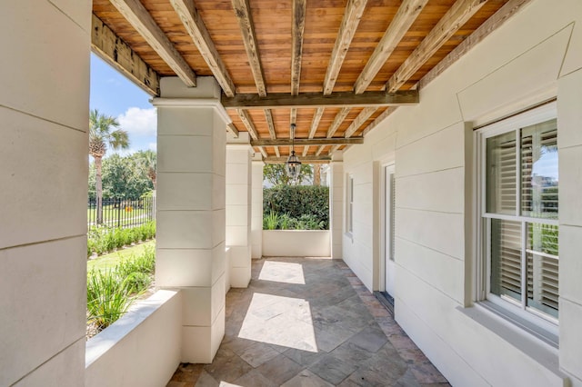 view of patio / terrace with fence