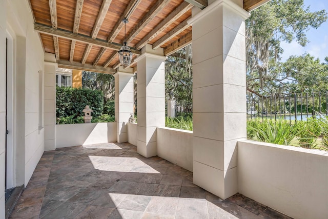 view of patio with covered porch