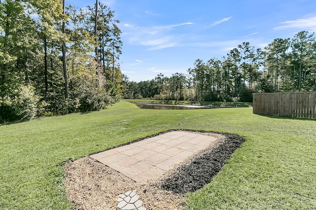 view of yard with a water view