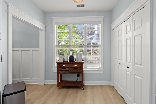 1179 Holly Bend Dr, Mount Pleasant, SC 29466 - doorway to outside featuring light wood-style floors and baseboards