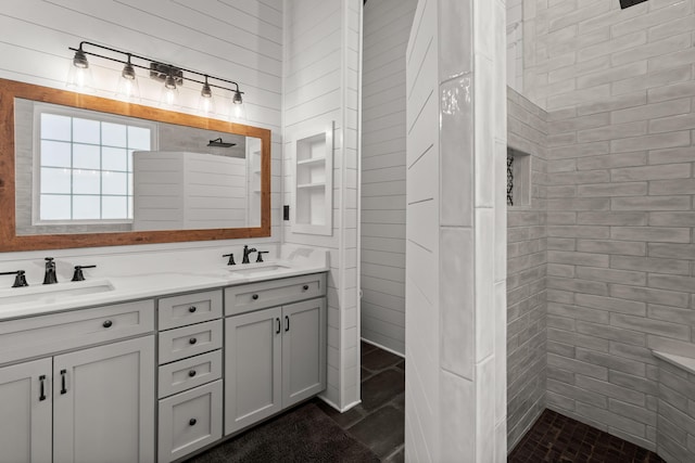 1179 Holly Bend Dr, Mount Pleasant, SC 29466 - full bathroom featuring a tile shower and double vanity