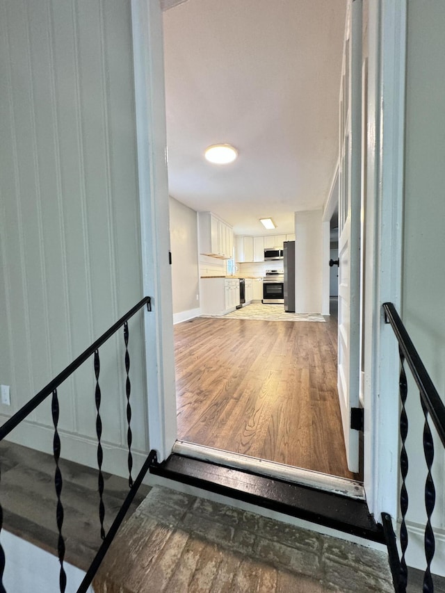 interior space with wood-type flooring