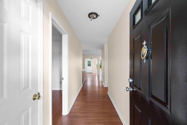 4162 Murrells Inlet Rd, Murrells Inlet, SC 29576 - hall featuring dark wood-type flooring and baseboards