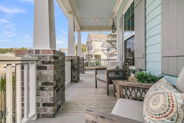 balcony with covered porch