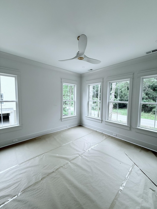 2790 Burden Creek Rd, Johns Island, SC 29455 - unfurnished room featuring healthy amount of natural light, baseboards, and ceiling fan