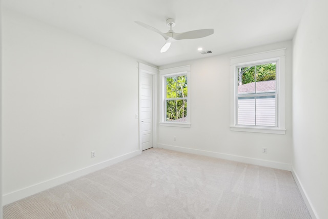 2790 Burden Creek Rd, Johns Island, SC 29455 - empty room with baseboards, light colored carpet, plenty of natural light, and recessed lighting