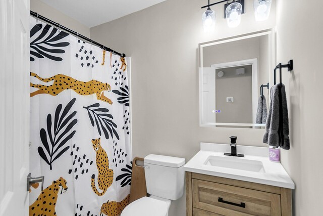 334 Water Oak Dr, Goose Creek, SC 29445 - bathroom featuring vanity, toilet, and a shower with shower curtain