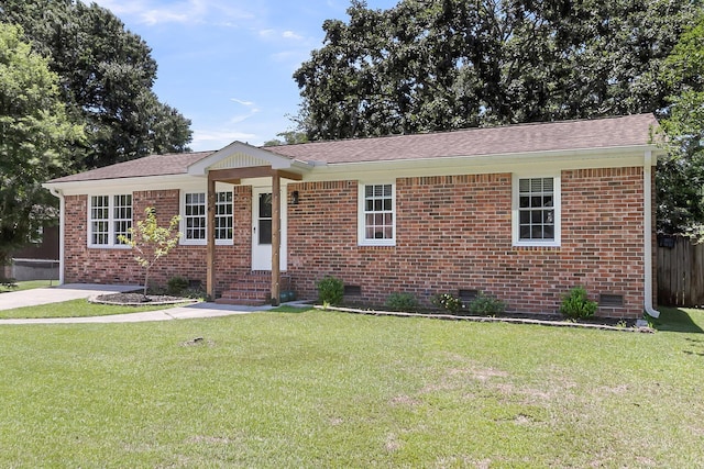 334 Water Oak Dr, Goose Creek, SC 29445 - single story home with crawl space, brick siding, entry steps, and a shingled roof