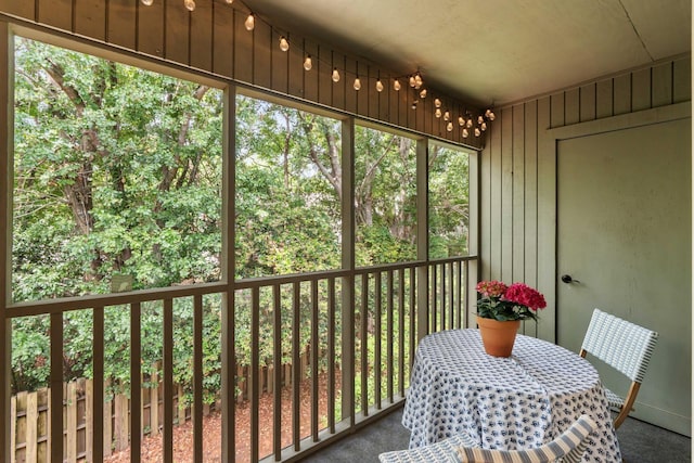 view of sunroom
