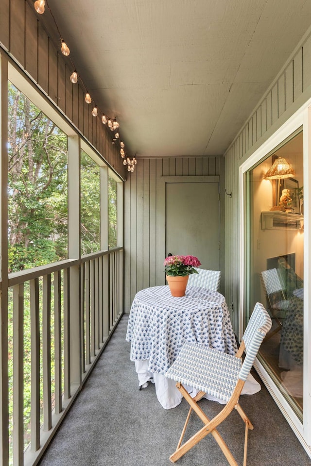 view of sunroom