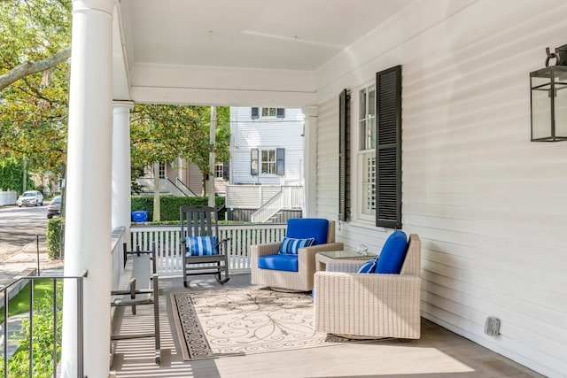 view of patio / terrace with covered porch