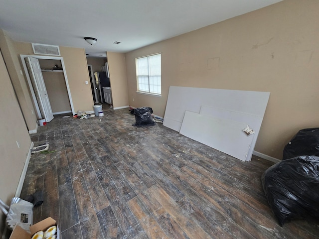 interior space featuring dark hardwood / wood-style floors