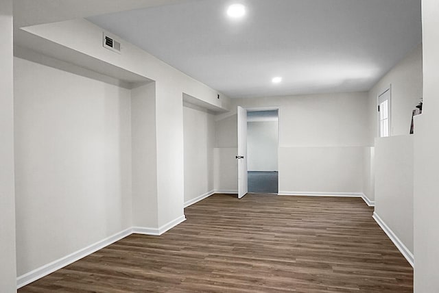105 Brailsford Rd, Summerville, SC 29485 - basement featuring baseboards, visible vents, recessed lighting, and dark wood finished floors
