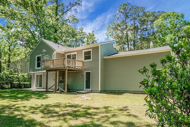 105 Brailsford Rd, Summerville, SC 29485 - rear view of house with a wooden deck and a yard