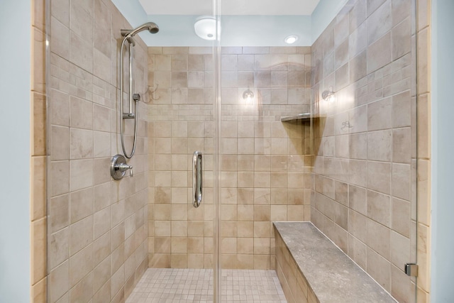 bathroom with an enclosed shower