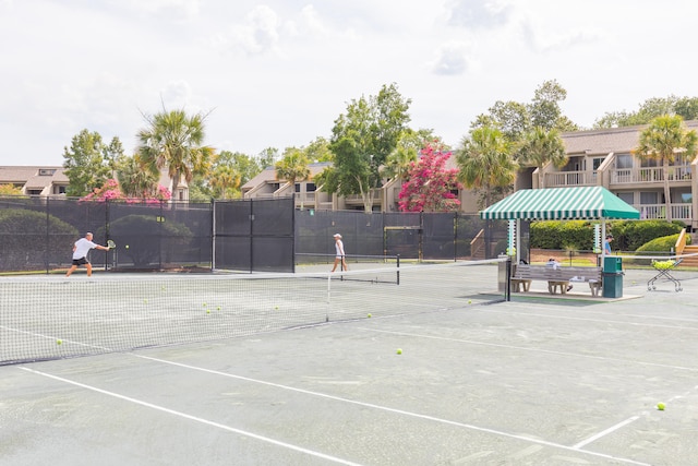 view of tennis court