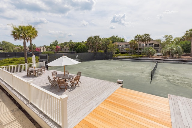 view of dock area