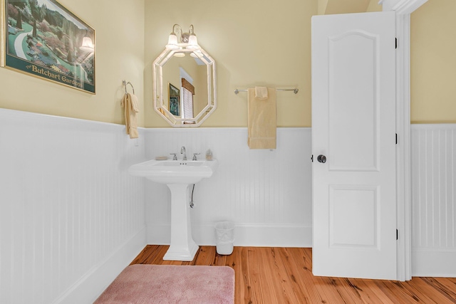 bathroom featuring hardwood / wood-style floors