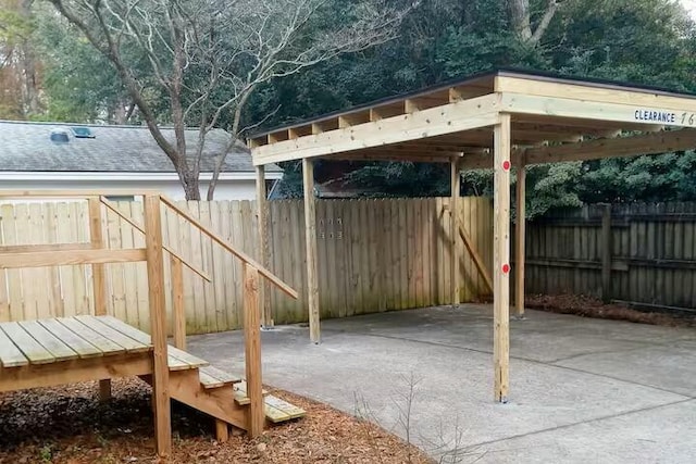 view of patio with fence