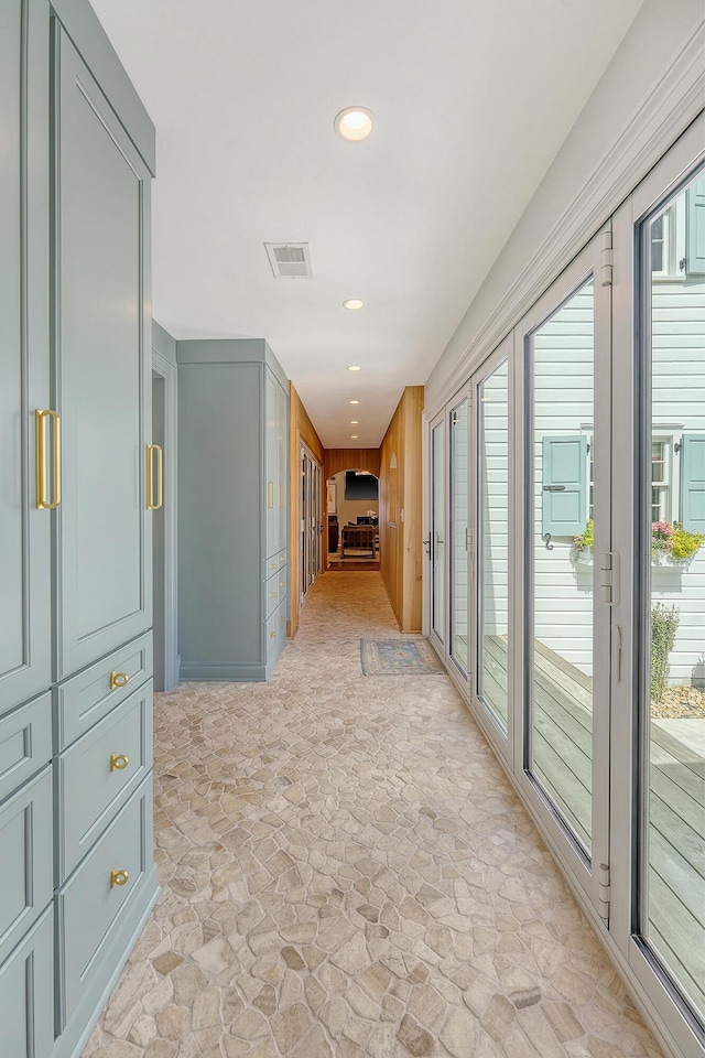 304 Bank St, Mount Pleasant, SC 29464 - hall with stone flooring and recessed lighting