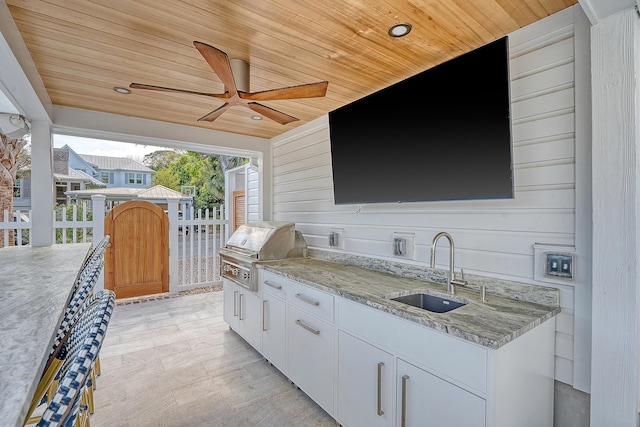 304 Bank St, Mount Pleasant, SC 29464 - view of patio / terrace featuring a sink and ceiling fan