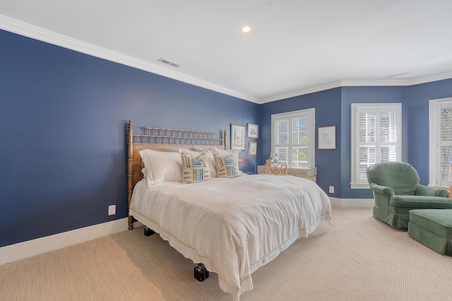 304 Bank St, Mount Pleasant, SC 29464 - carpeted bedroom featuring baseboards and crown molding