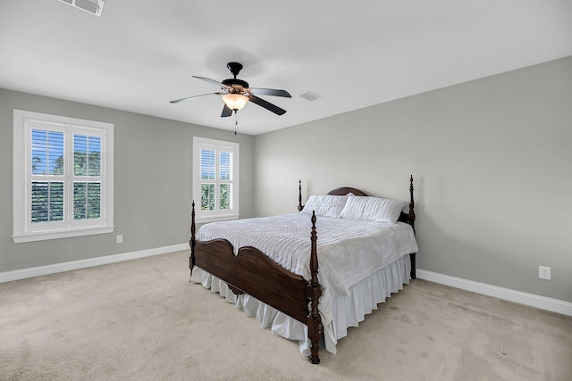 3310 Hartwell St, Johns Island, SC 29455 - bedroom featuring baseboards, light carpet, and ceiling fan