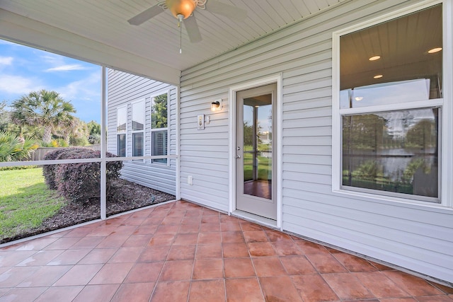 3310 Hartwell St, Johns Island, SC 29455 - unfurnished sunroom featuring ceiling fan