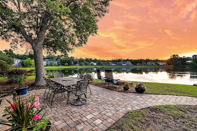 3310 Hartwell St, Johns Island, SC 29455 - view of patio with a water view and outdoor dining space