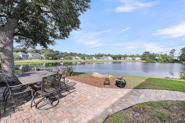 3310 Hartwell St, Johns Island, SC 29455 - view of patio / terrace featuring a water view and outdoor dining area