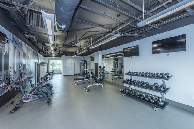 view of exercise room