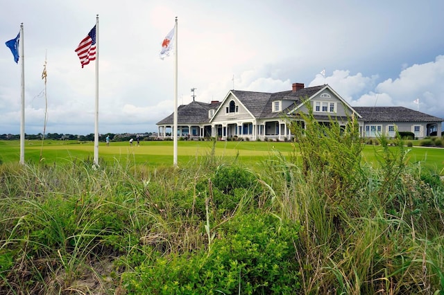 14 Royal Beach Dr, Kiawah Island, SC 29455 - view of front of house with a chimney
