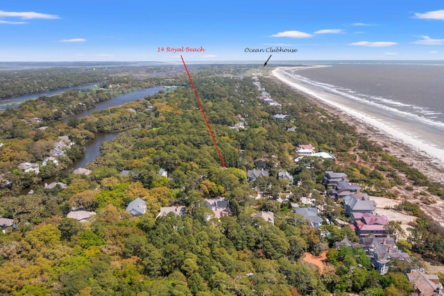 14 Royal Beach Dr, Kiawah Island, SC 29455 - drone / aerial view of unending shoreline