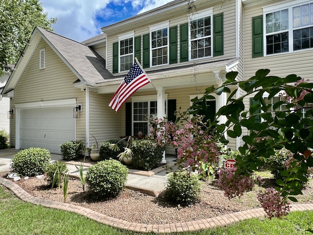 view of front of home featuring a garage