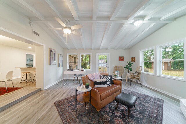 106 Kent Cir, Ladson, SC 29456 - interior space with beamed ceiling and visible vents