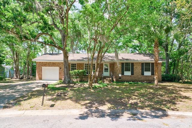 106 Kent Cir, Ladson, SC 29456 - single story home with concrete driveway, brick siding, an attached garage, and crawl space