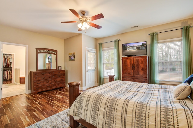 1129 Plantation Overlook Dr, Moncks Corner, SC 29461 - bedroom with wood finished floors and a ceiling fan